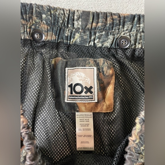 Mossy Oak Break Up Camo Hunting Pants Men’s 2XL 40-42 Waist x 29 Soft Feel Poly - Picture 4 of 15